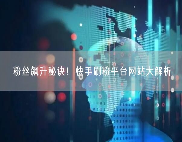 粉丝飙升秘诀!快手刷粉平台网站大解析