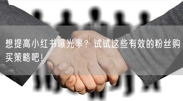 想提高小红书曝光率?试试这些有效的粉丝购买策略吧!