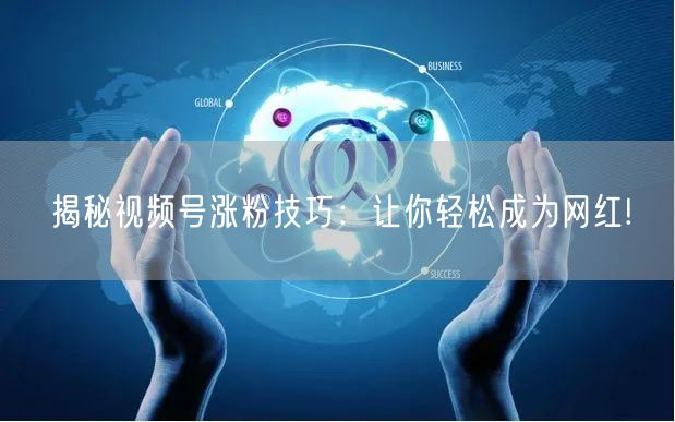 揭秘视频号涨粉技巧:让你轻松成为网红!